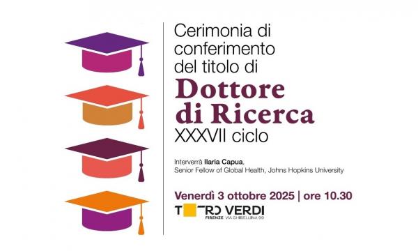 Cerimonia di conferimento del titolo di Dottore di Ricerca per il ciclo XXXVII